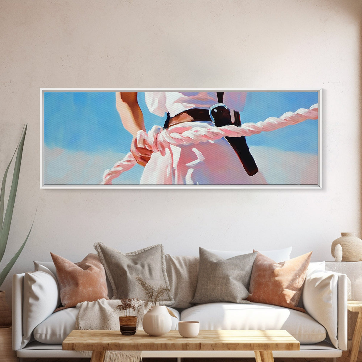 Sailor Strength, Nautical Painting, Coastal Art, Ocean Print, Maritime Wall Decor, Nautical Art, Living Room Print, Framed Canvas Print