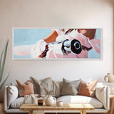 Western Girl, Cowgirl Aesthetic, Feminine Art, Framed Canvas Print, Rustic Wall Art, Minimalist Art, Boho Decor, Bedroom Art