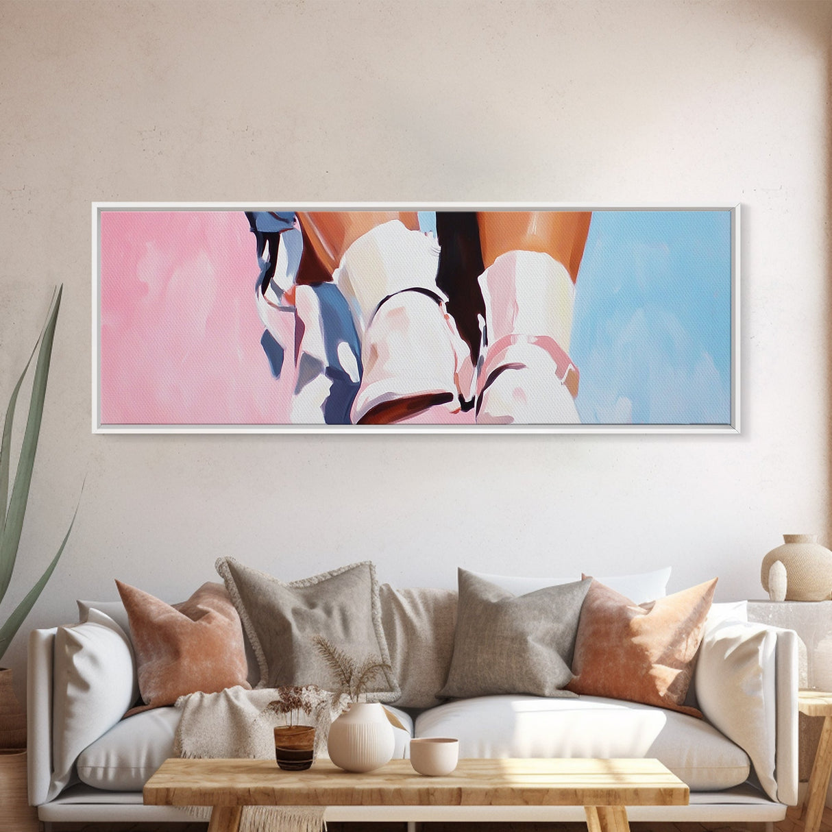 Fashion Steps, Elegant Walk, Chic Aesthetic, Canvas Print, Modern Wall Art, Bedroom Decor, Minimalist Style, Stylish Home Accent