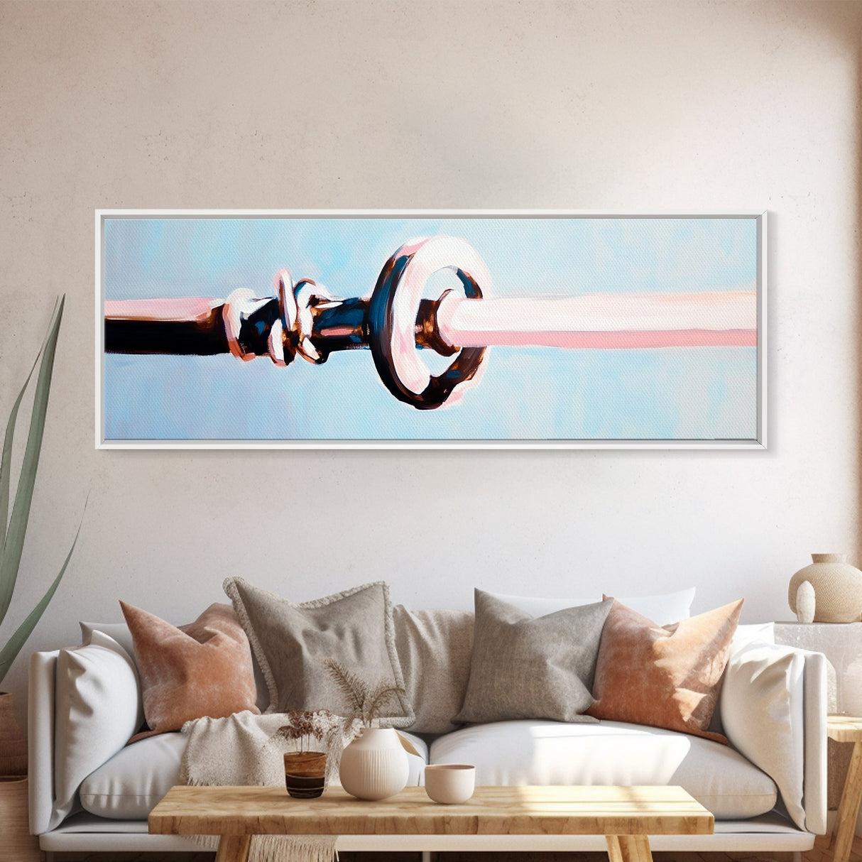 Sailboat Knot, Nautical Theme, Ocean Life, Framed Canvas Print, Coastal Home Decor, Minimalist Seaside Art, Beach House Wall Art