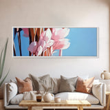 Blush Pampas, Soft Floral, Elegant Botanical Art, Minimalist Aesthetic, Pastel Wall Decor, Framed Canvas Print, Bedroom Wall Art