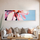 Pink Blossom, Floral Wall Art, Spring Bloom, Bedroom Decor, Pastel Aesthetic, Botanical Print, Framed Canvas Print, Modern Home Decor
