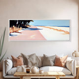 Beach Path, Sand Dunes, Coastal Landscape, Office Wall Art, Minimalist Seascape, Neutral Aesthetic, Framed Canvas Print, Modern Home Design