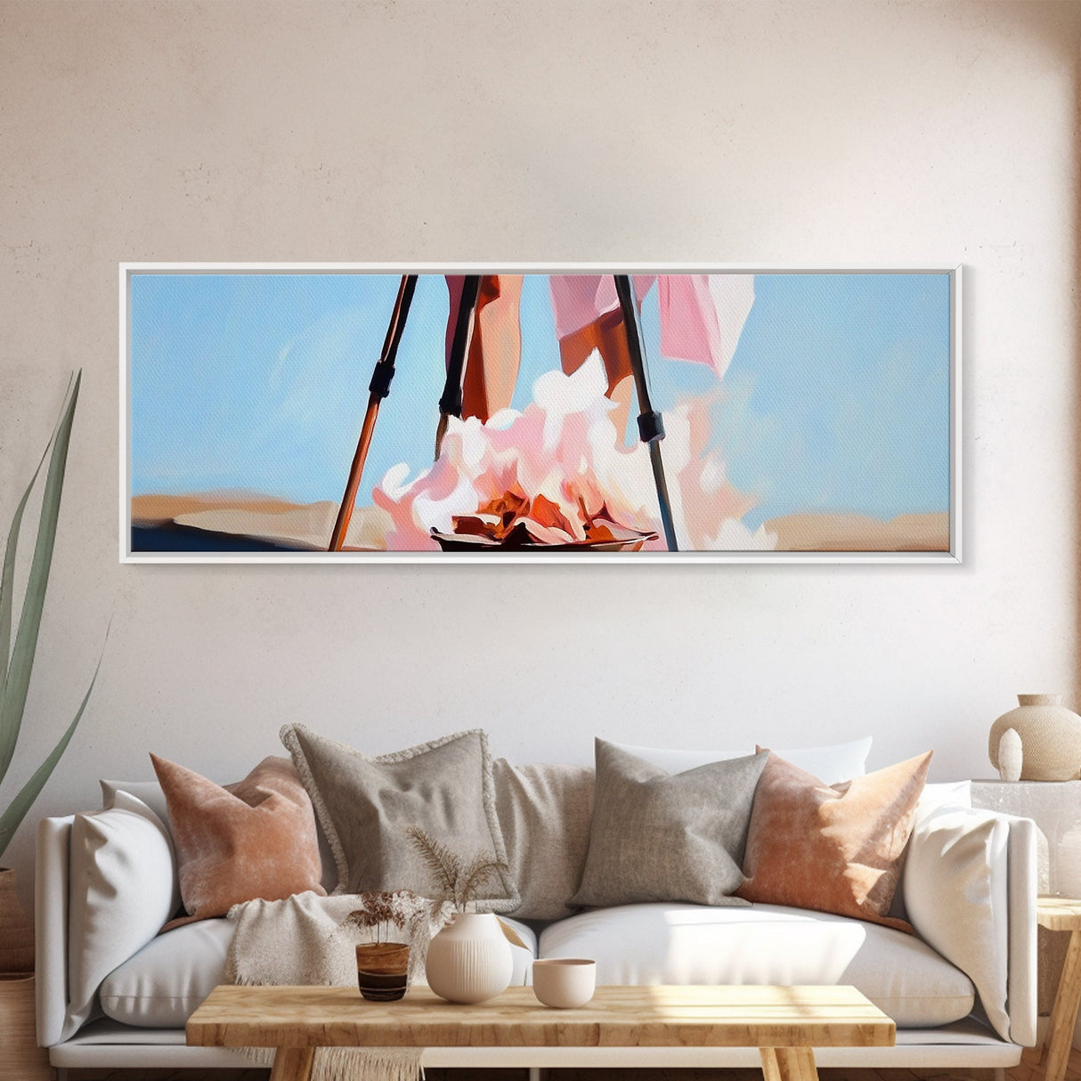 Rustic Campfire, Cozy Outdoor Art, Minimalist Decor, Canvas Print, Boho Camping Art, Warm Aesthetic, Cabin Wall Art, Autumn Vibes