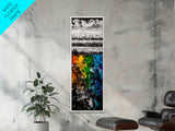 Abstract Mountain, Scenic Landscape, Autumn Colors Art, Canvas Print, Bold Nature Painting, Modern Wall Art, Office Decor
