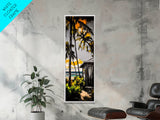 Tropical Escape, Palm Trees, Ocean Breeze, Canvas Print, Coastal Decor, Beach House Wall Art, Vacation Vibes, Relaxing Living Room Art