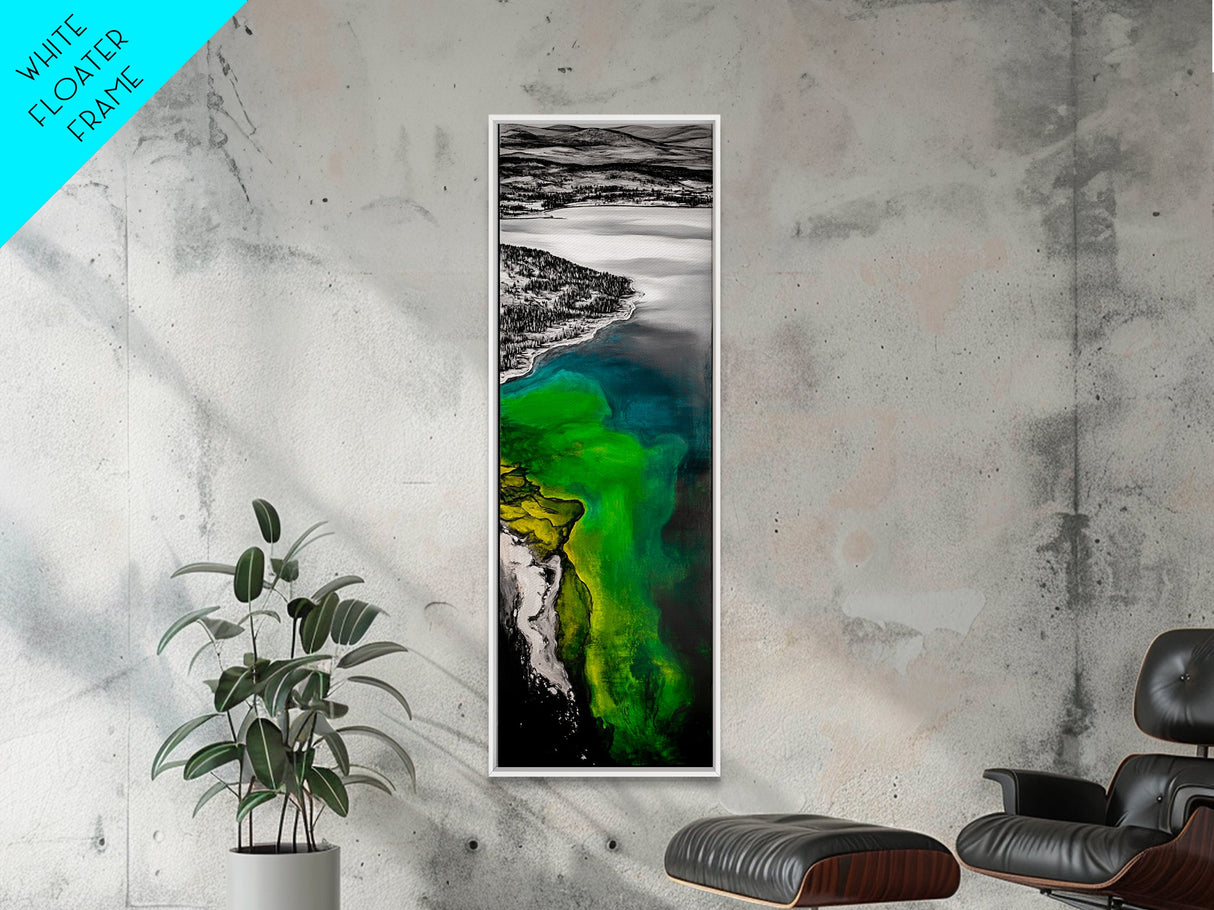 Lake View, Mountain Reflection, Nature Landscape, Rustic Wall Art, Canvas Print, Cabin Home Decor, Modern Living Room, Outdoor Art