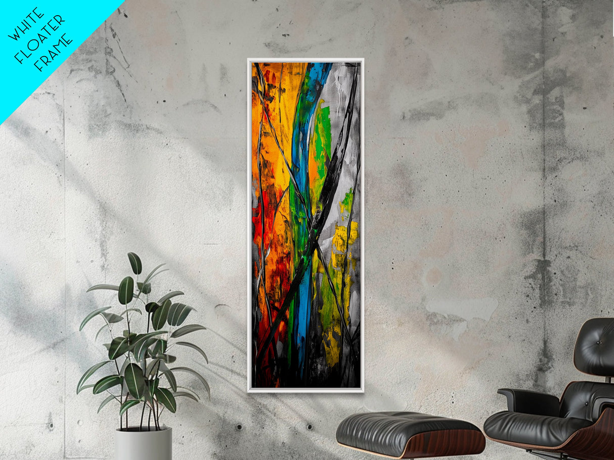 Vibrant Abstract Trees, Colorful Modern Wall Art, Nature Inspired, Boho Art, Framed Canvas Print, Living Room Decor, Bold Statement Art