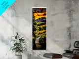 Sunset Path, Vibrant Landscape, Canvas Print, Sunset Art, Autumn Wall Decor, Nature Lover Gift, Rustic Home Art, Living Room Wall Art