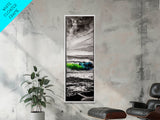 Ocean Landscape Painting, Coastal Art, Beach House Decor, Serene Seascape, Blue and Green Artwork, Living Room Art, Framed Canvas Print