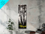 Black and White Tree Art, Forest Wall Decor, Nature Artwork, Minimalist Landscape, Rustic Home Decor, Office Art, Framed Canvas Print