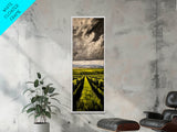 Vineyard Path, Wine Country, Rustic Landscape, Wall Decor, Living Room Art, Framed Canvas Print, Countryside, Nature Artwork