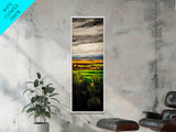 Rolling Fields, Golden Hills, Autumn Landscape, Rustic Home Decor, Living Room Art, Framed Canvas Print, Nature Wall Art