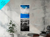 Ocean Horizon, Blue and White Seascape Painting, Coastal Wall Art, Modern Minimalist Decor, Living Room or Office Art, Canvas Print