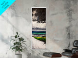 Stormy Ocean, Seascape Painting, Dark Moody Art, Canvas Print, Beach House Decor, Nautical Wall Art, Living Room Wall Decor