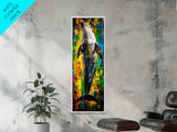 Colorful Dolphin Art, Ocean Wildlife Painting, Nautical Home Decor, Beach House Wall Art, Coastal Living Style, Canvas Print
