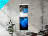 Stormy Waves, Dramatic Seascape, Moody Coastal Art, Canvas Print, Black and White Ocean Scene, Nautical Decor, Living Room Artwork