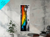 Surreal Vision, Futuristic Abstract, Black and White, Canvas Print, Contemporary Artwork, Living Room Decor, Modern Art, Mystical Vibes