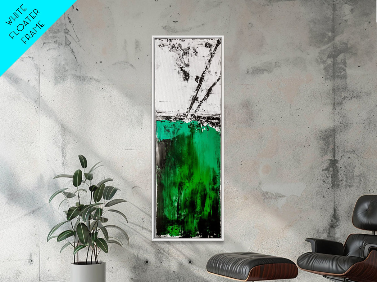 Green, Abstract, Canvas Print, Nature Artwork, Minimalist Home Decor, Textured Painting, Living Room Wall Art, Contemporary Decor