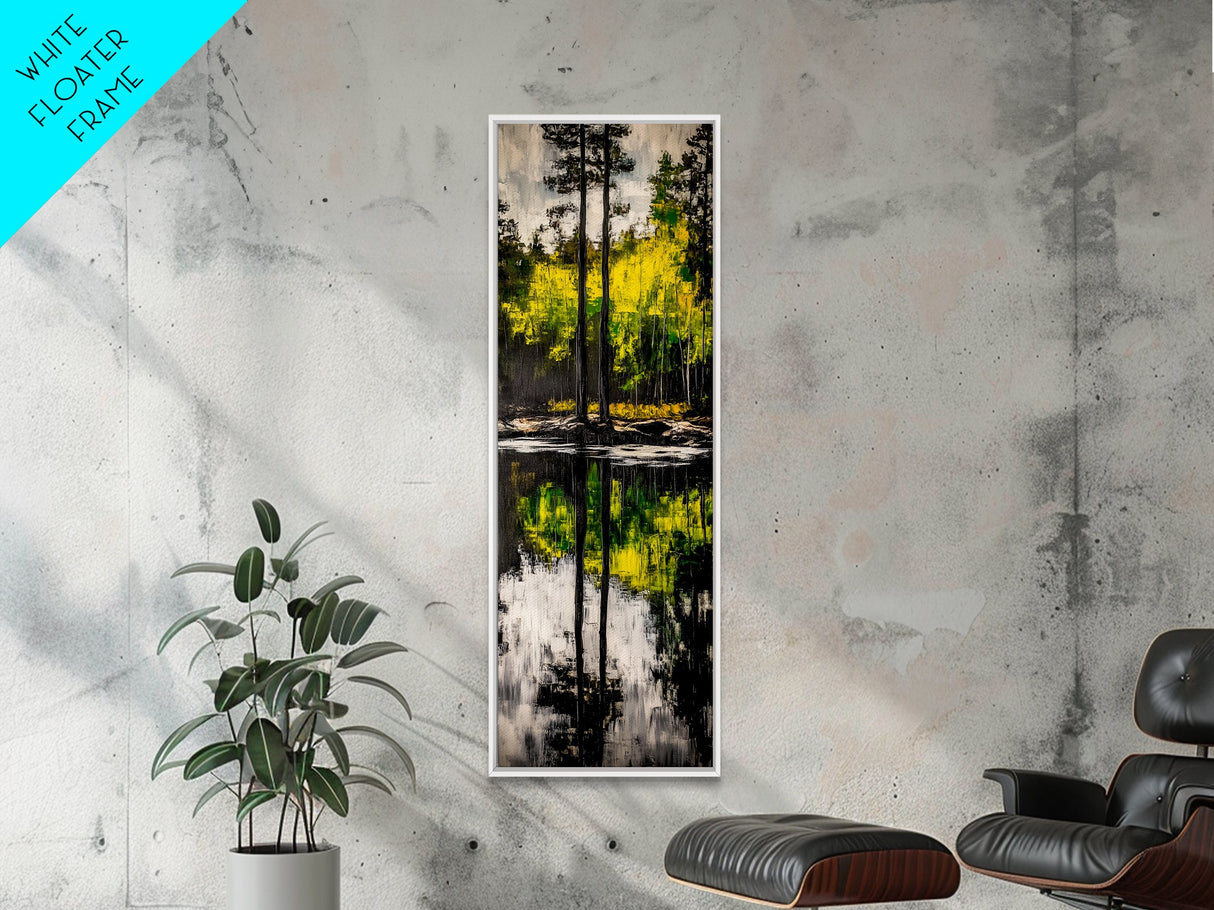 Reflection, Forest, Landscape, Canvas Print, Nature Wall Art, Tranquil Scene, Greenery Art, Serene Home Decor, Zen Office Artwork