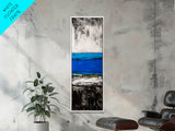 Abstract, Ocean, Horizon, Canvas Print, Contemporary Coastal Decor, Blue and Gold Art, Modern Living Room Wall Art, Minimalist Design