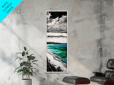 Turquoise Shore, Tropical Art, Beach Landscape, Canvas Print, Coastal Wall Art, Vibrant Ocean Decor, Living Room Artwork, Beach House
