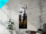 Whale Breach, Black and White Art, Ocean Wildlife, Nautical Decor, Framed Canvas Print, Coastal Home Art, Marine Life Wall Art