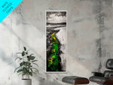 Pathway Landscape, Green and Yellow Art, Rustic Wall Art, Nature Inspired Canvas Print, Office Art, Minimalist Decor, Country Home Art
