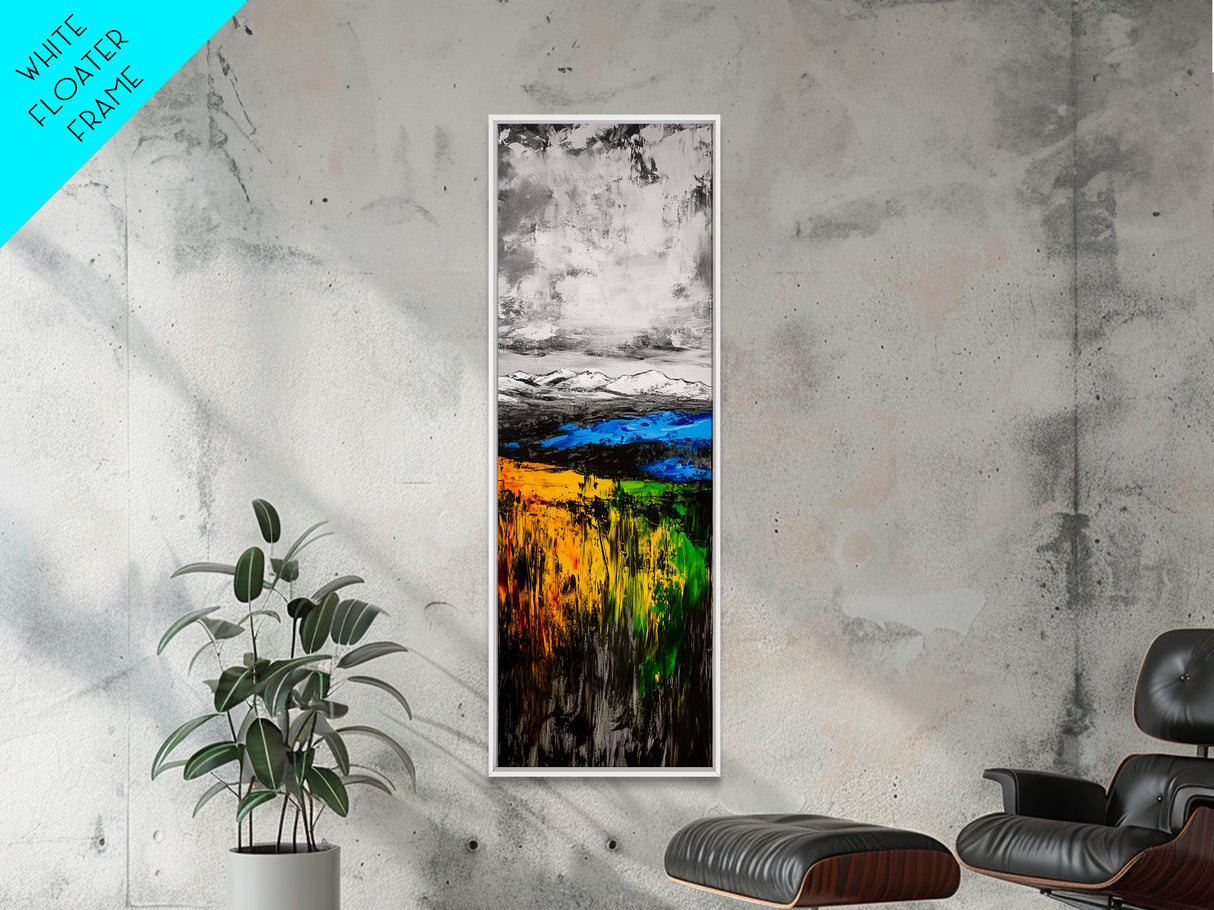 Colorful Fields, Abstract Landscape Art, Modern Nature Wall Decor, Vibrant Impressionist Painting, Living Room Wall Art, Canvas Print