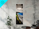 Scenic Coast, Cliffside View, Ocean Art, Canvas Print, Beach House Decor, Blue Landscape, Minimalist Painting, Modern Wall Art
