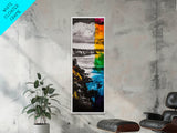 Vibrant Coast, Abstract Seascape, Colorful Ocean Art, Canvas Print, Bold Wall Art, Coastal Home Decor, Beach Painting, Modern Art