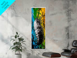 Abstract Bug Art, Colorful Insect Painting, Modern Wall Decor, Framed Canvas Print, Boho Wall Art, Living Room Artwork, Nature Inspired