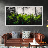 Forest Ferns, Nature Wall Art, Green Botanical, Framed Canvas Print, Modern Rustic Decor, Living Room Artwork, Biophilic Interior Design