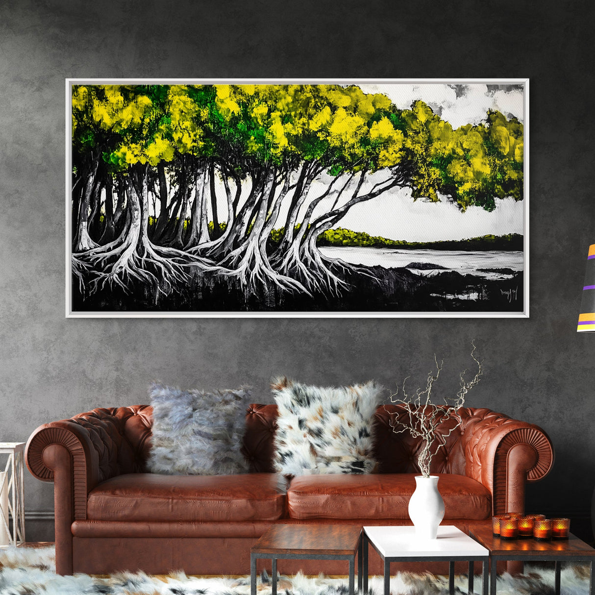 Tree Roots, Forest, Natural, Canvas Print, Modern Nature Art, Woodland Decor, Earthy Home Aesthetic, Botanical Painting, Rustic Wall Art