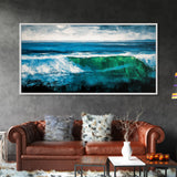 Ocean Wave, Sea Painting, Canvas Print, Coastal Wall Art, Beach Home Decor, Nautical Art, Large Wall Art, Bedroom Art, Modern Seascape