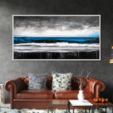 Ocean Wave, Moody Seascape, Coastal Art, Framed Canvas Print, Minimalist Wall Decor, Beach House Art, Modern Home Decor