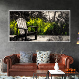 Adirondack Chair, Rustic Decor, Outdoor Art, Nature Print, Cabin Wall Art, Country Home Decor, Farmhouse Wall Art, Framed Canvas Print