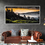 Mountain Sunset, Landscape Canvas Print, Nature Wall Art, Rustic Decor, Fall Artwork, Wilderness Painting, Living Room Wall Art