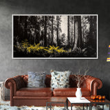 Redwood Forest, Nature Wall Art, Black and White Art, Framed Canvas Print, Rustic Home Decor, Cabin Wall Art, Minimalist Landscape