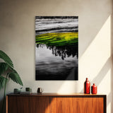 Reflection Art, Water Canvas Print, Nature Inspired Decor, Zen Wall Art, Black and White Photography, Peaceful Home Artwork
