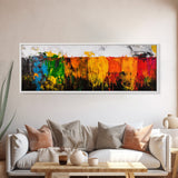 Vibrant Abstract, Colorful Texture, Bold Art, Framed Canvas Print, Boho Wall Art, Modern Home Decor, Statement Painting, Office Art