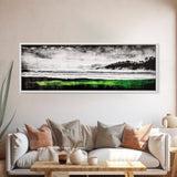 Stormy Beach, Coastal Landscape, Black and White, Canvas Print, Large Wall Art, Modern Home Decor, Bedroom Wall Art, Minimalist Aesthetic