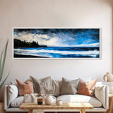 Dramatic Ocean, Seascape Painting, Beach House Decor, Canvas Print, Coastal Wall Art, Bedroom Wall Decor, Blue Wave Art, Nautical Theme