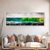 Abstract Water, Minimalist Ocean Art, Contemporary Coastal Decor, Serene Blue Green Painting, Canvas Print, Office Wall Art