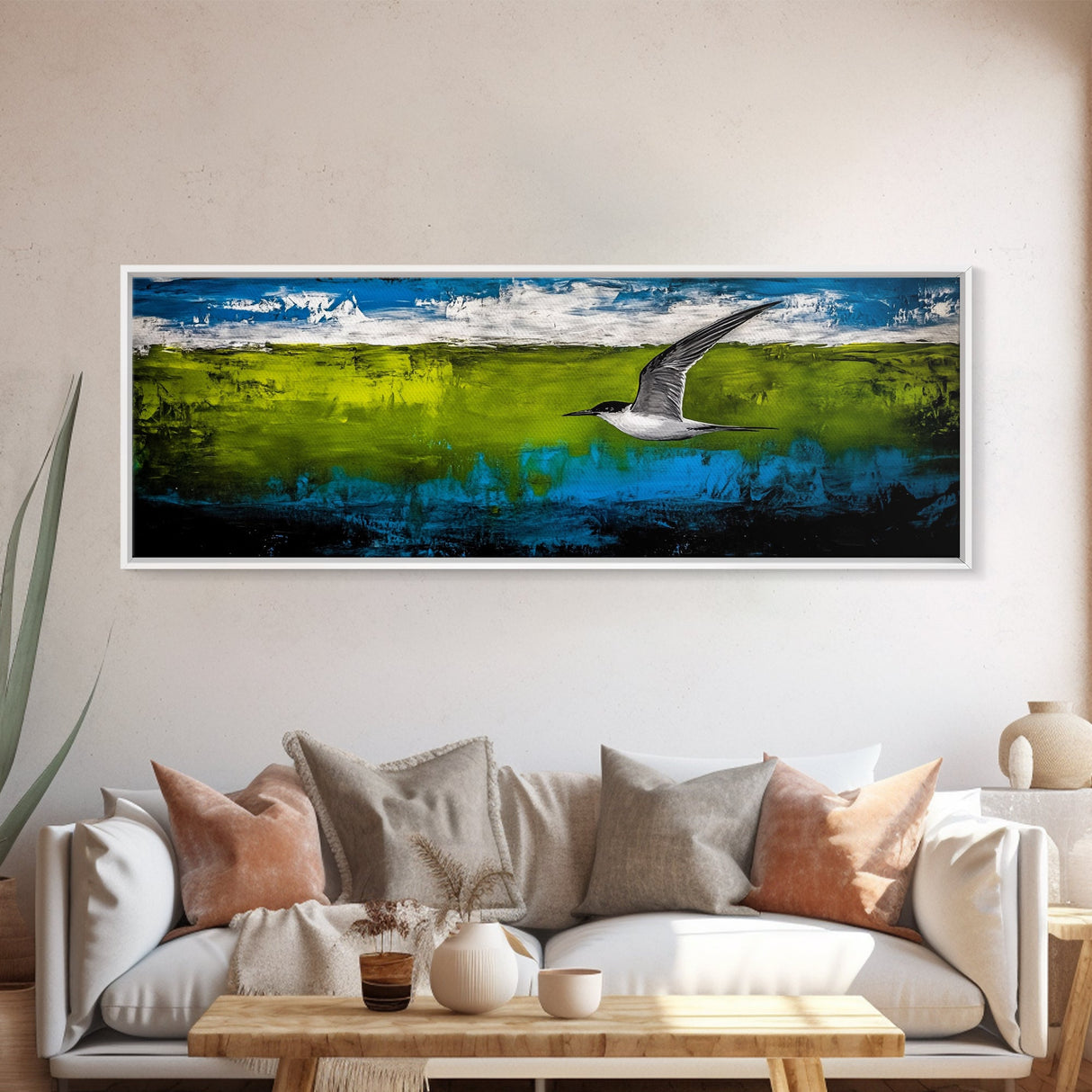 Stormy Mountains, Landscape Wall Art, Dramatic Sky Print, Nature Decor, Rustic Home Art, Black and White Painting, Framed Canvas Print