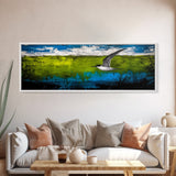 Stormy Mountains, Landscape Wall Art, Dramatic Sky Print, Nature Decor, Rustic Home Art, Black and White Painting, Framed Canvas Print