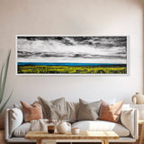 Horizon View, Blue Ocean, Minimalist Seascape, Framed Canvas Print, Coastal Wall Art, Modern Beach Decor, Abstract Water Art, Office Decor