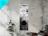 Driftwood Focus, Tranquil Waters, Lake Serenity, Canvas Print, Modern nature wall art, Neutral decor, Calm lakehouse bedroom piece