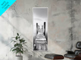 Rustic Dock, Peaceful Lake, Minimal Landscape, Black and White Art, Canvas Print, Tranquil Nature Scene, Entryway Art, Bedroom Wall Art