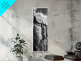 Burlap Sacks, Earthy Texture, Farm Supply Scene, Rustic Black and White Canvas Print, Country Kitchen Art, Pantry Wall Decor, Office Wall Art